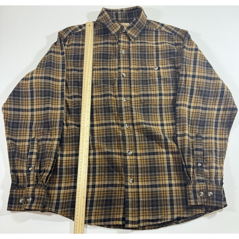 Red Head Flannel Shirt Mens Medium Brown Tartan Plaid Outdoor‎ Workwear Hunting - Picture 3 of 5